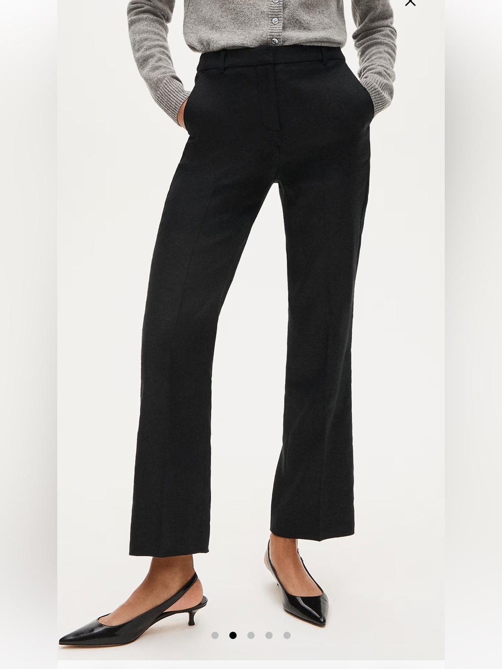 NWT J Crew Kaya pant in stretch linen blend, size 4 Black - Picture 2 of 8